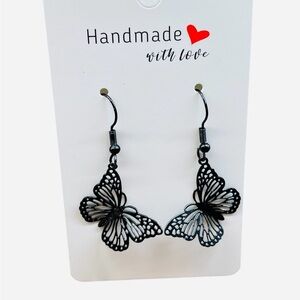 Black Butterfly Earrings